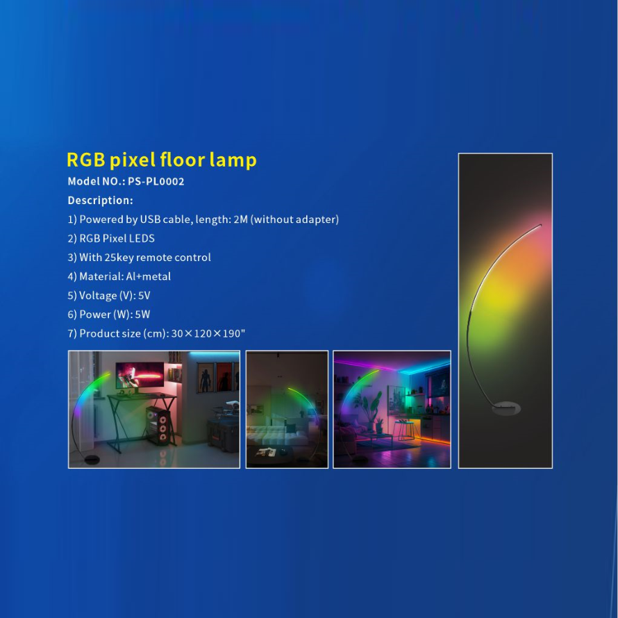 RGB pixel floor lamp